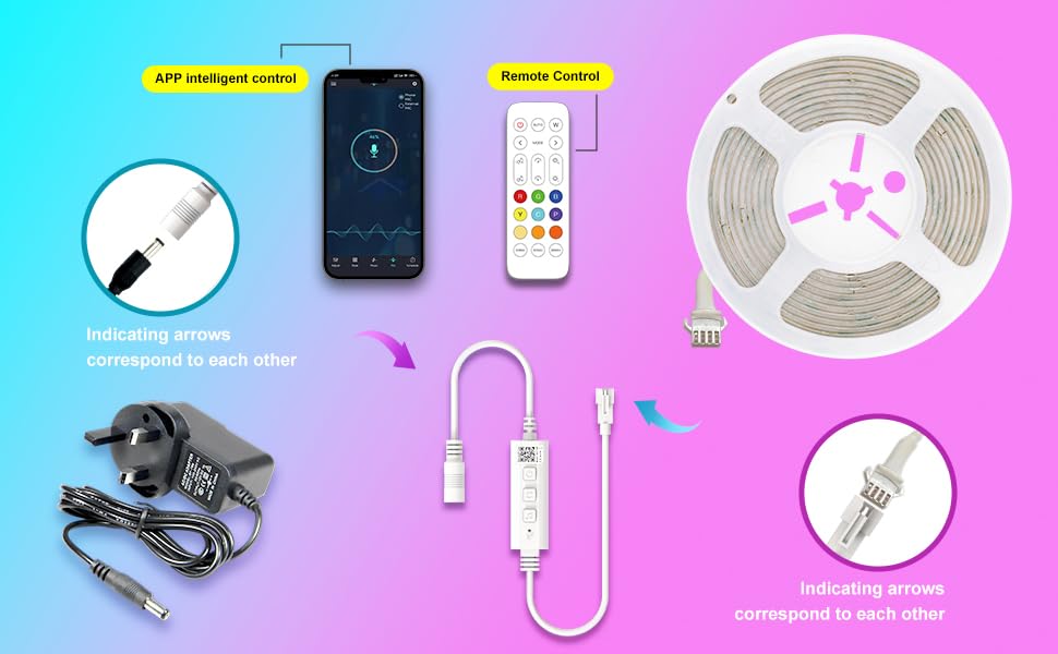Taśma świetlna LED RGB, 3 m, wielokolorowa, z aplikacją Bluetooth i ustawieniem timera, do domu, sypialni, telewizora, kuchni