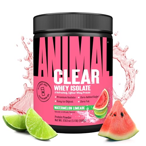 Animal 0526 Clear Whey Isolate Protein Powder - Easy To Digest And Mix, 5G Bcaa, Deliciously Juicy, Refreshing Anytime Drink For Men And Women, Watermeon Limeade 125G cover