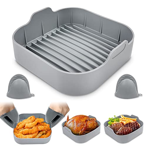 olla de silicona para freidora de aire cuadrada