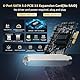 Binardat PCIE X4 zu SATA Karte 6 Port, 6Gbps SATA 3.0 Controller, inkl. 6 SATA Kabel und Low Profile Halterung, für Windows 10/11