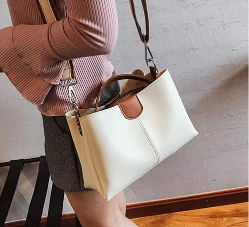 Image of Women's Brown Handbag - Stylish PU Leather Sling & Shoulder Bag with Adjustable Strap | Elegant Daily Office & Casual Tote Bag
