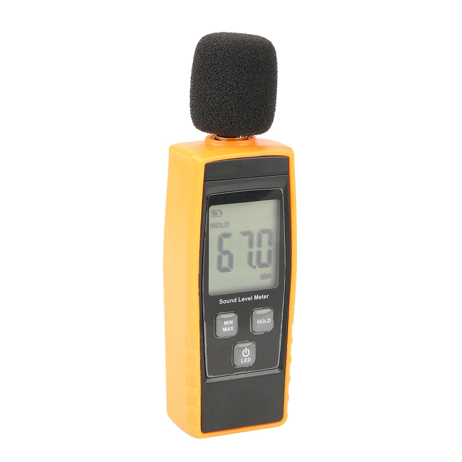 Mini Sound Level Meter, Noise Tester with Auto Range, Hold, Auto Backlight for Monitoring, Vehicle Testing, Home Theater Setup