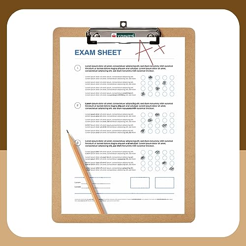 Image of YAJNAS Examination Board Clipboard | Exam Board /Pad (9.5x13.5 Inche) Hardboard Office Clipboard for Boys, Girls, Kids, sudents, School, College & Office (Brown - Pack of 2)