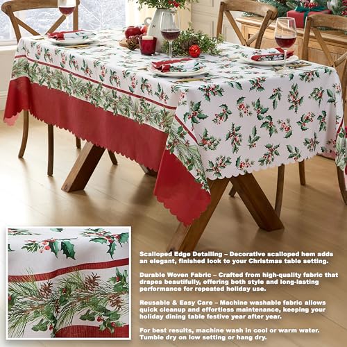 Servilletas de Tela Navideñas Nature’s Poinsettia Set de 4 miniatura 5
