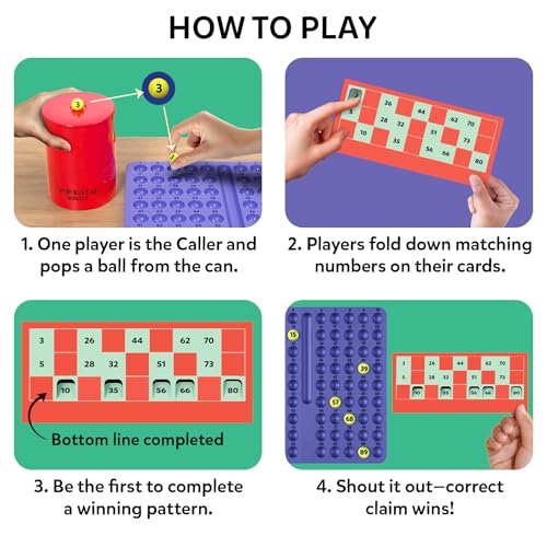 Image of Skillmatics Pop-Reveal Housie - Classic Housie Tambola Game with a Fun Twist, Reusable Cards, Fun for Family Game Nights & Celebrations, Gift for Kids, Teens & Adults, Ages 4, 5, 6, & Up, 3+ Players