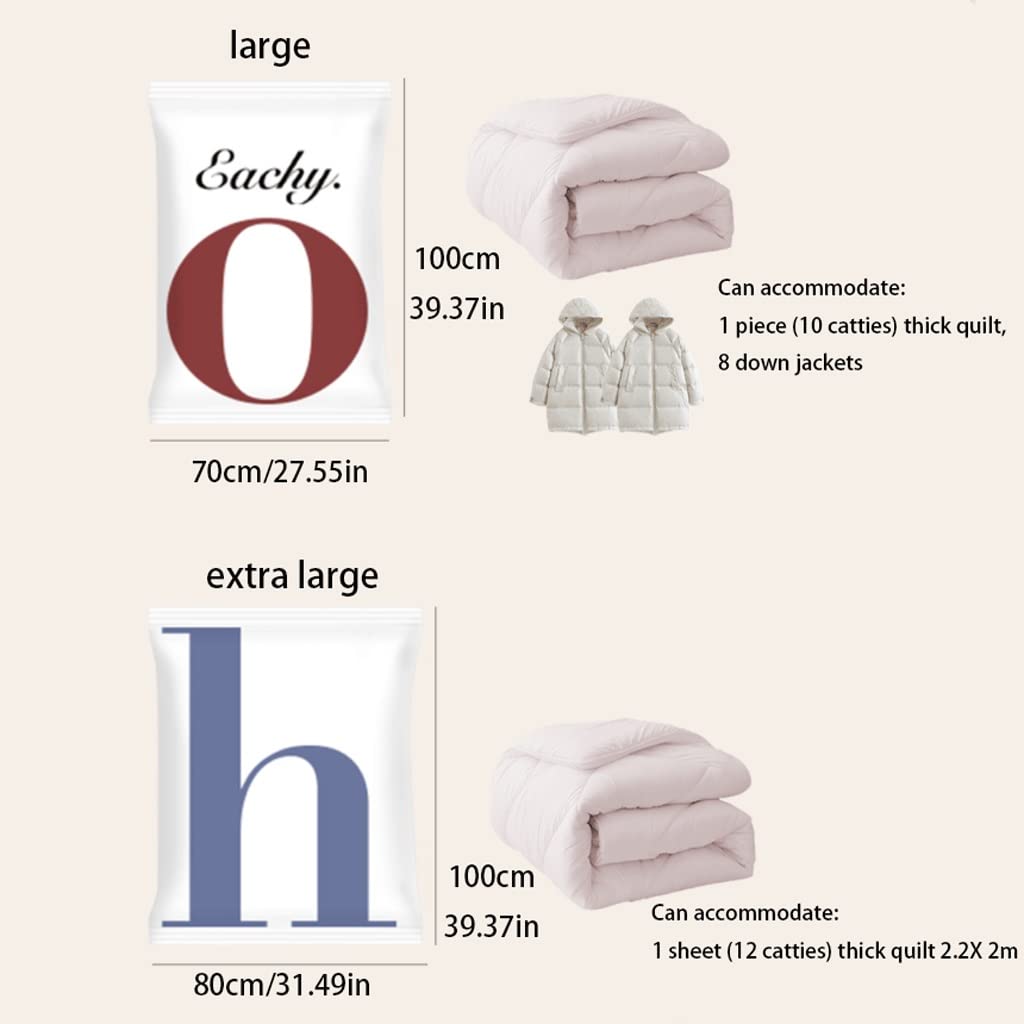 Vakuum-Aufbewahrungsbeutel Vakuum-Aufbewahrungsbeutel mit Handpumpe Doppeldichtungs-Vakuum-Kompressionsbeutel 80 % mehr Aufbewahrungspackung Pack Pack Pack Kompressionsbeutel für die Reise (Color