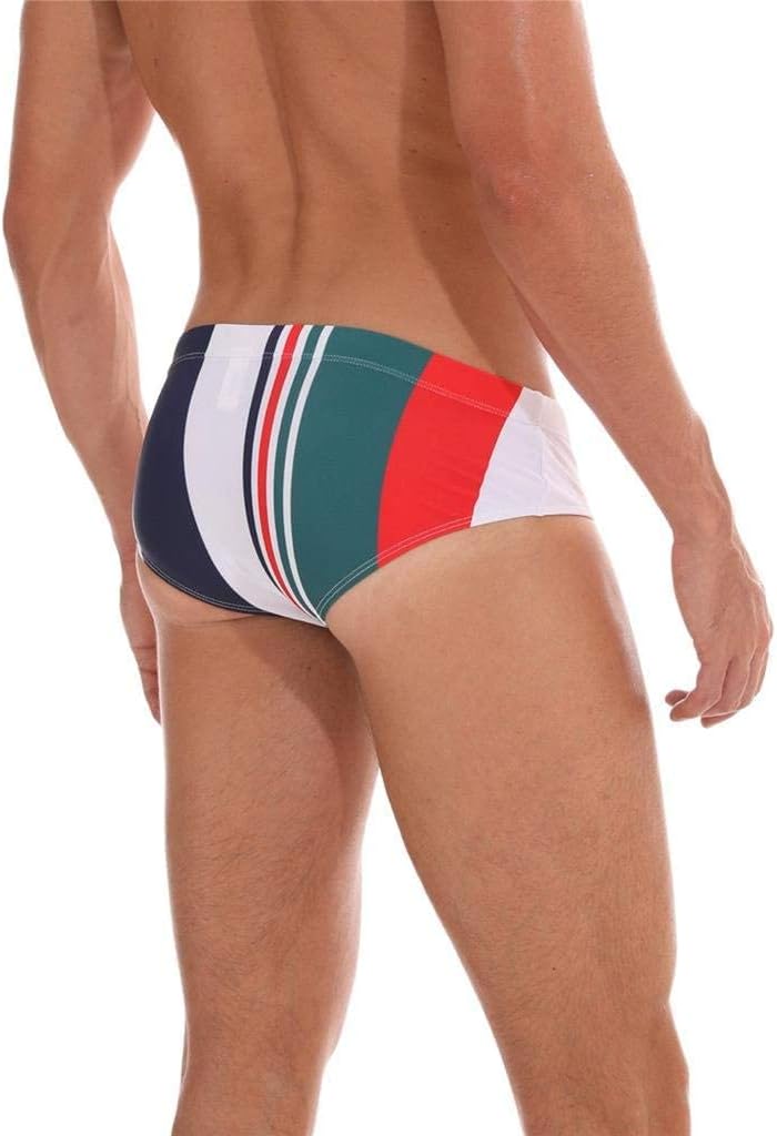Arcweg Men's Swimming Trunks Briefs Low Waist with Removable Pad Swimwear Elastic Beach Shorts Boxers Underwear - Image 3