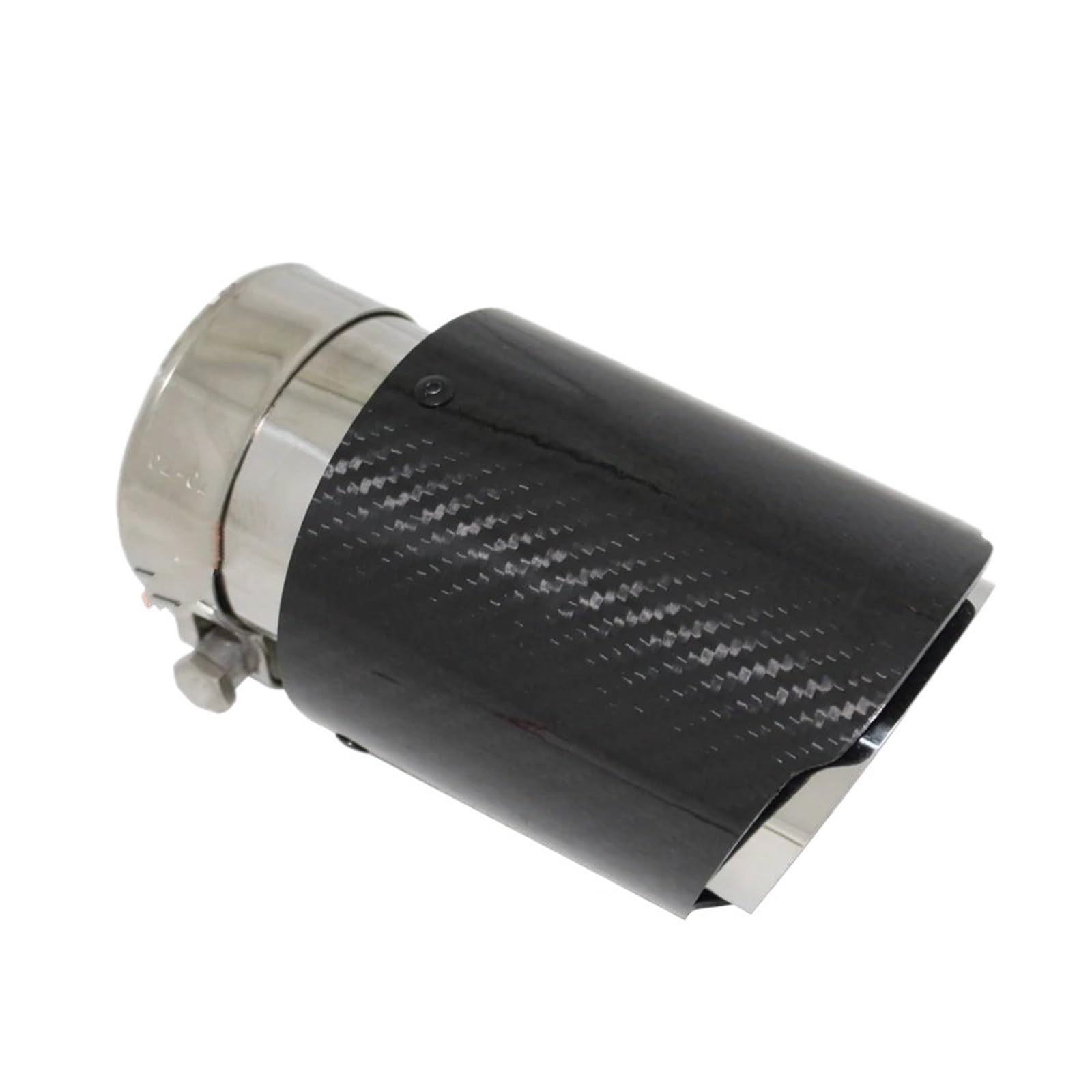Wyloty wydechowej samochodu Auto Tłumik wydecho Uniwersalny tłumik z włókna węglowego Końcówka tłumika wydechowego Rura tłumika prosta nierdzewna(57mm-76mm)