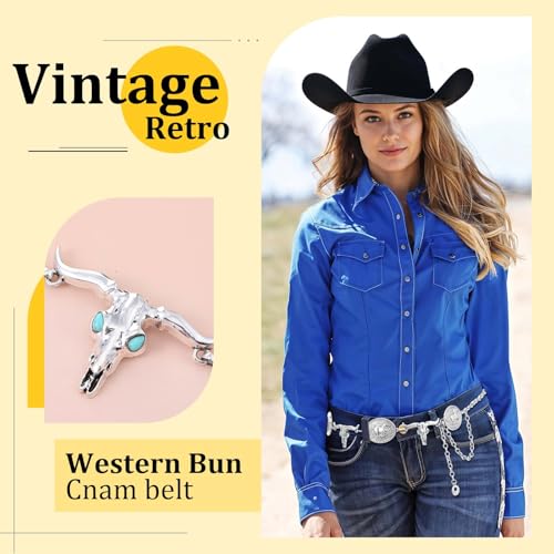 Western Chain Belt For Women Western Gold Belt Metal Country Cowgirl Waist Chain Belts For Dresses Jeans3