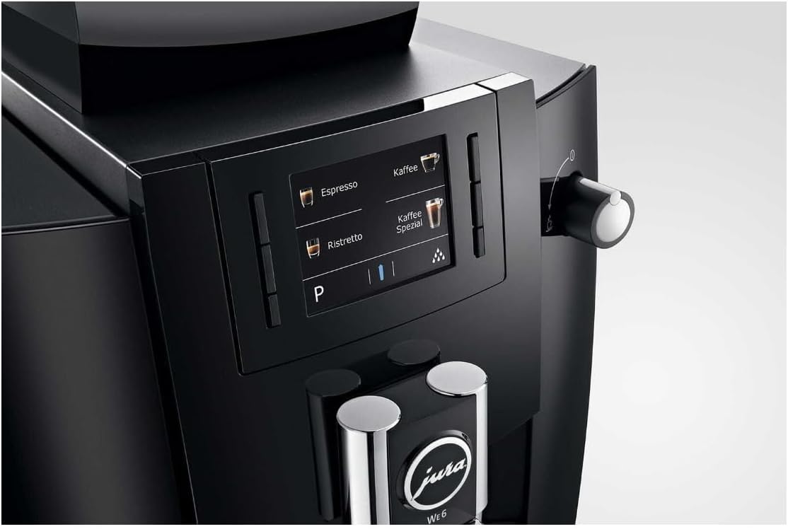 Jura WE6 2.8-inch color TFT display showing beverage options