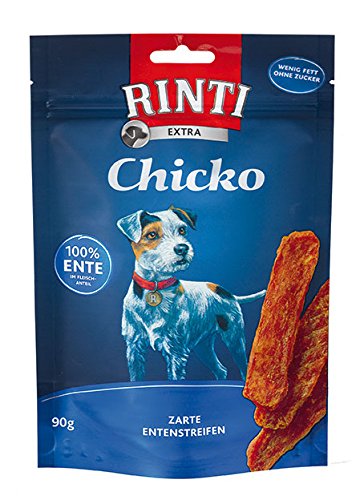 5 x 90g Extra Chicko Ente Hundesnack 100% Entenfilet (35,53€ / kg)