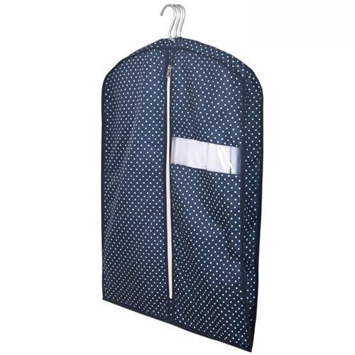 Blue Garment Bags for Hanging Clothes, Double Layer Dustproof, Garment Bag with Transparent Window, Large Capacity(60x9x100cm/24x4x39in)