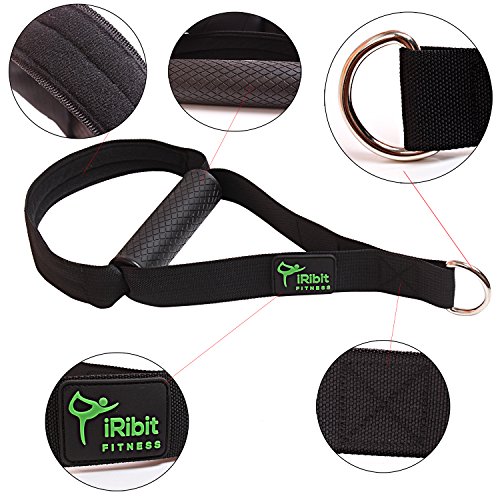 iRibit Fitness A Pair of Heavy Duty Exercise Handles for Cable Machines and Resistance Bands
