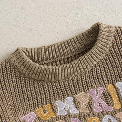Toddler Knit Sweater Pullover Blouse Pumpkin Sweater Baby Girl Boy Winter Fall Clothes3