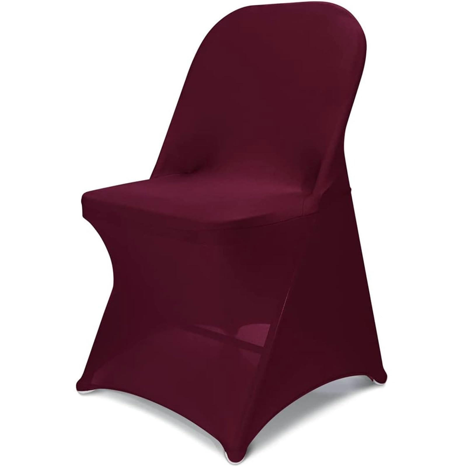 PBTMCD 100 Pack White Stretch Chair Covers, Universal Spandex Banquet Slipcovers For Wedding Folding Chairs(13#)