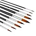 Price comparison product image Fuumuui Artist Paint Brush-9Pcs Sable Weasel Hair Round Tip Tipped Paint Brushes Set Birch Long Handle for Watercolor, Acrylic and Liner Painting