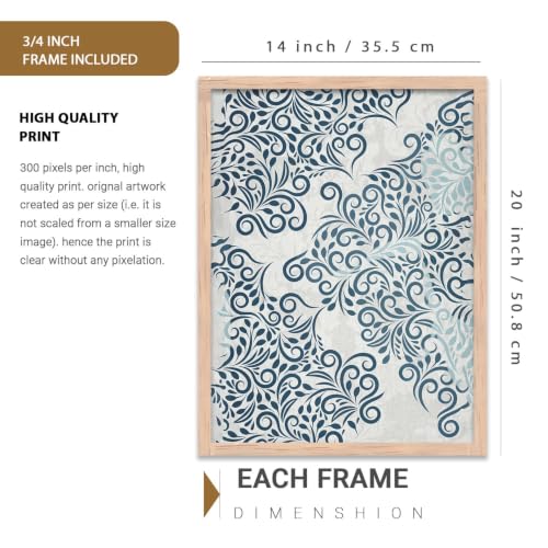 Image of kotart - Aesthetic Decorative Wall Decor Paintings with Frame for Home Decoration - Painting Living Room Bedroom Office (14X20 Inch, I) Pack of 6