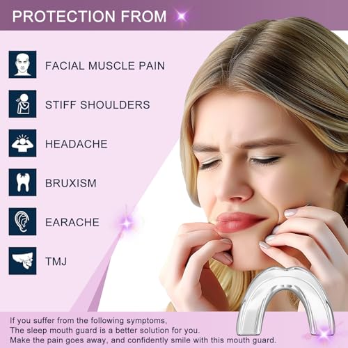 image for feisina Mouth Guard for Grinding Teeth at Night,8 Pack Night Guards fo