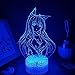 Anime Figure Coconut 3D Led Lamps RGB Night Lights Compleanno Regali carini Gioco Camera da letto Comodino Manga Tavolo Scrivania Decorazione 16 colori