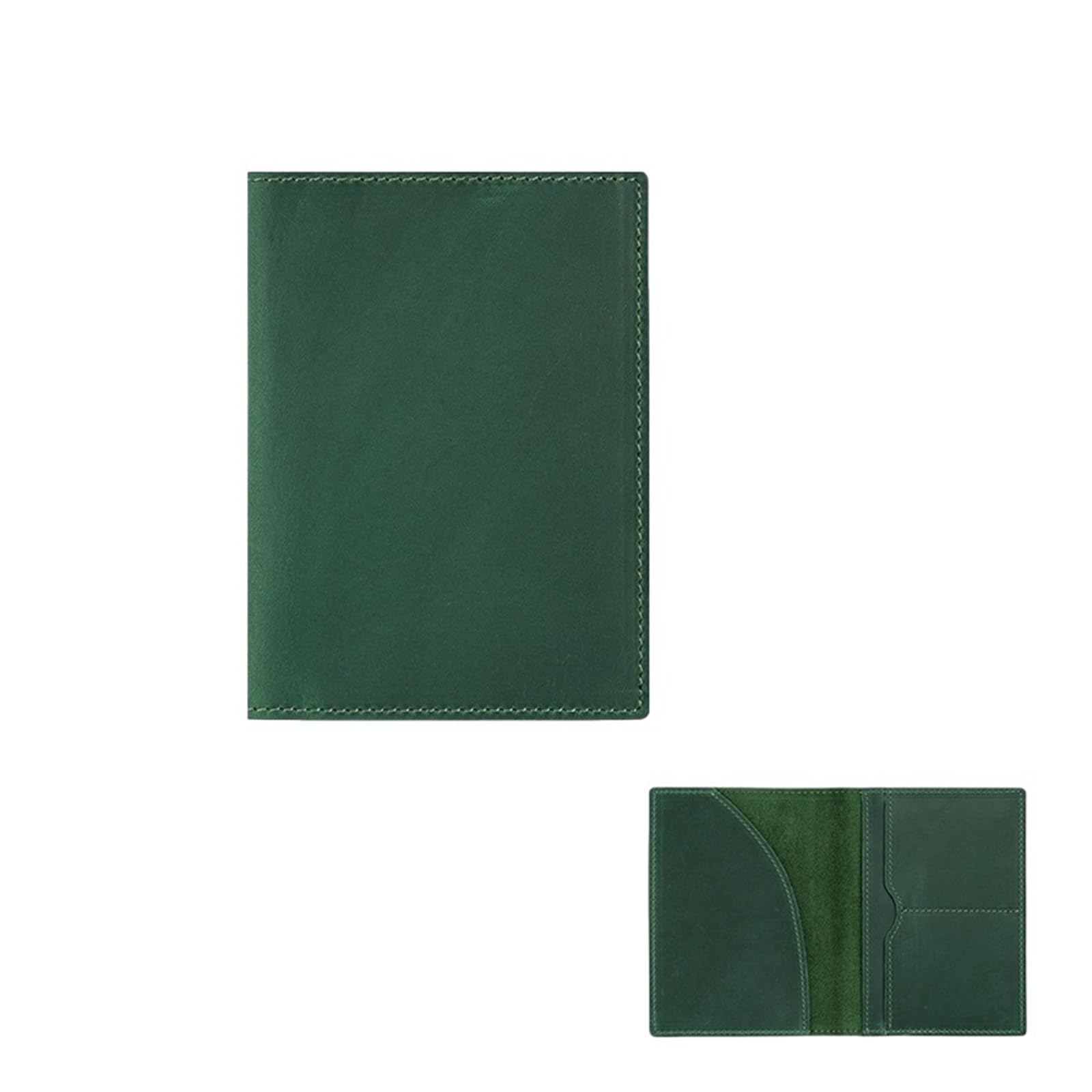 Porta Passaporto Portafoglio for passaporto in pelle for uomo e donna - Custodia da viaggio vintage Per Documenti Di Viaggio(Green)
