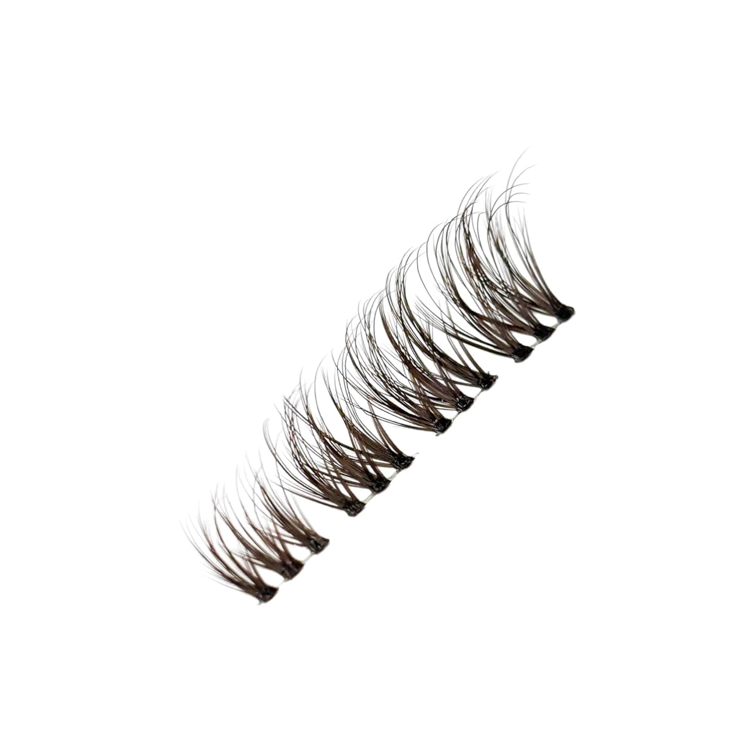 PRO Extend Lash System | 48 Brown Lash Clusters in 4 lenghts: 10mm 12mm 14mm 16mm | Flat-Band All-Day Comfort | DIY Lash Extensions (BW2 | BROWN WISPY)
