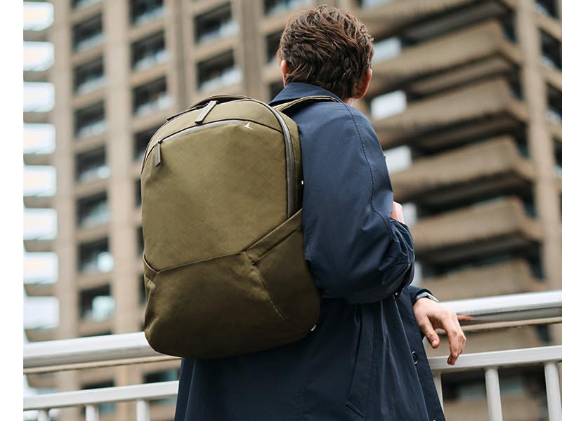 Image of Troubadour Apex Backpack 4.0 EPX Edition - Ultra-Durable 22L Laptop Backpack with Recycled EPX Fabric, Fits 17 inch Laptop - Lightweight, Travel & Work Backpack - Olive