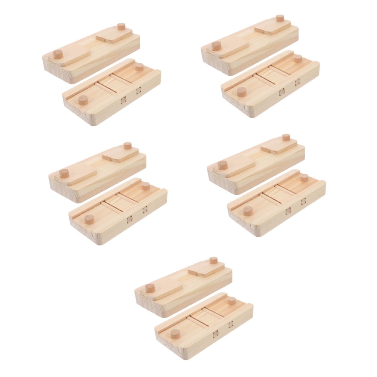 VANZACK 10pezzi Giocattoli Per Criceti Legno Gioco Di Ricerca Del Cibo Per Piccoli Animali Stimola Attività e Esplorazione Naturale Accessorio Divertente Per Criceti e Cavia