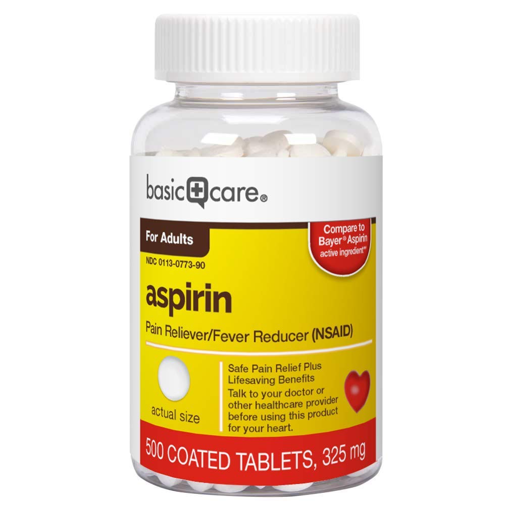Buy Amazon Basic Care Aspirin Regular Strength s, 325mg, 500 Count Online at desertcartKSA