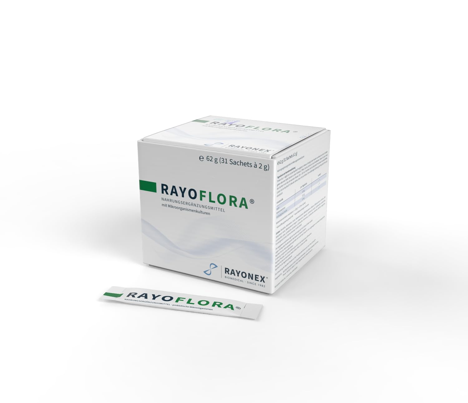 Rayoflora® - Probiotische Mikroorganismen, Packung (62 g) mit 31 Sachets à 2,0 g