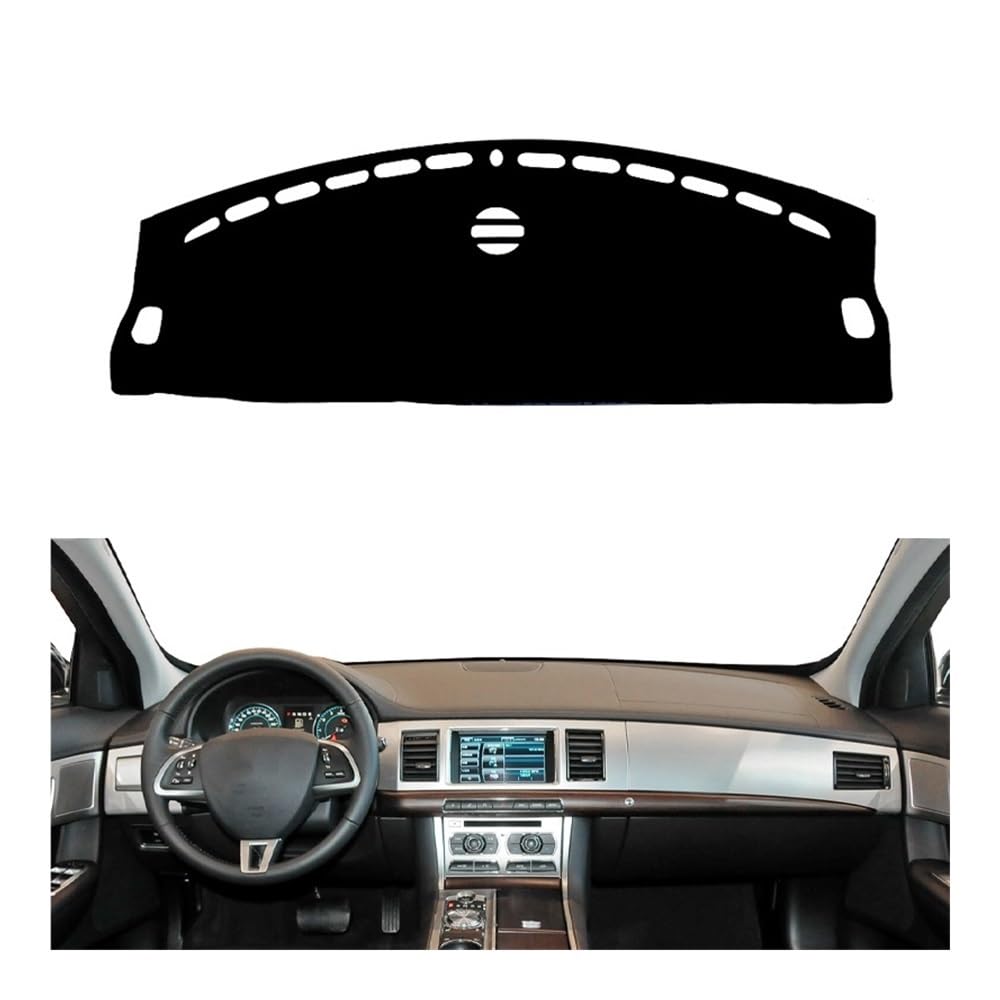 Funda de salpicadero para Jaguar XF 2008-2015 alfombrilla interior protectora negra 6