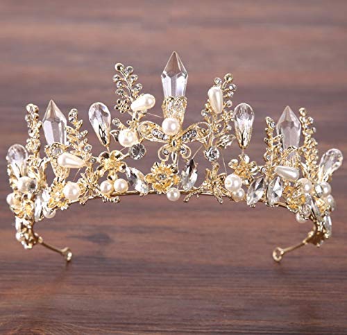 Tiara de boda sin dolor de cabeza: diadema de corona con diamantes de imitación cómodos 3