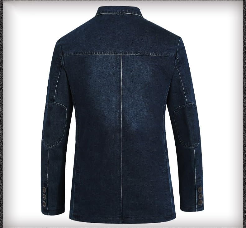 Blazer Da Uomo,Blazer In Denim Da Uomo Vestibilità Regolare, Casual, Business, Da Lavoro, 3 Bottoni, Retrò, Classico, Vestibilità Su Misura, Giacca Multitasche, Comoda Giacca Sportiva Da Indossar