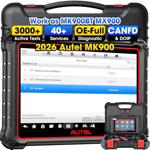 Autel Scanner MaxiCOM MK900, 2026 MK900 2.0 Bidirectional Diagnostic Tool as MK900BT, Pro Ver. of...