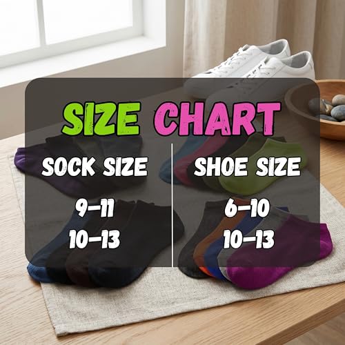 Image of Tipi Toe Women's 20 Pack Colorful Low Cut Socks - Lightweight, Breathable Design for All-Day Comfort Sizes 9-11 /10-13