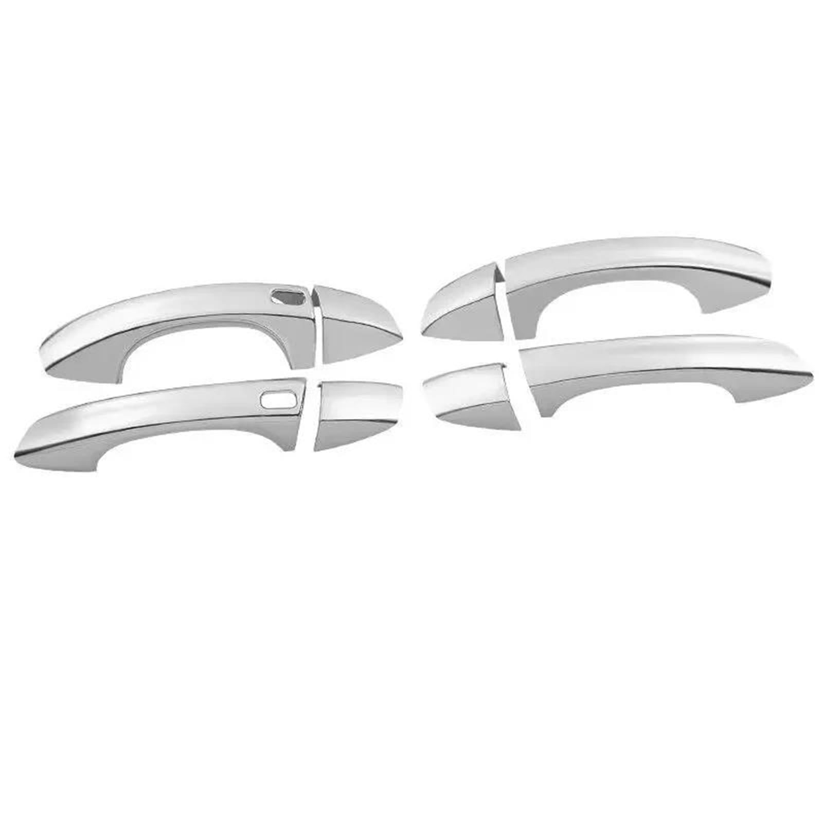 NOHEEU Exterior Styling Chrome Car Side Door Handle Cover Bowl Trim Sticker Styling Accessories for Skoda for Kodiaq 2017-2023(2 Buttons)