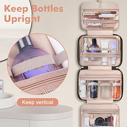 Wedama Toiletry Bag For Women, Large Cosmetic Travel Bag, Hanging Toiletry Bag For Bathroom, Thickened Pvc Waterproof Travel Makeup Bag, Toiletries Bag For Travel Business Trips And Camping, Black #TOP3