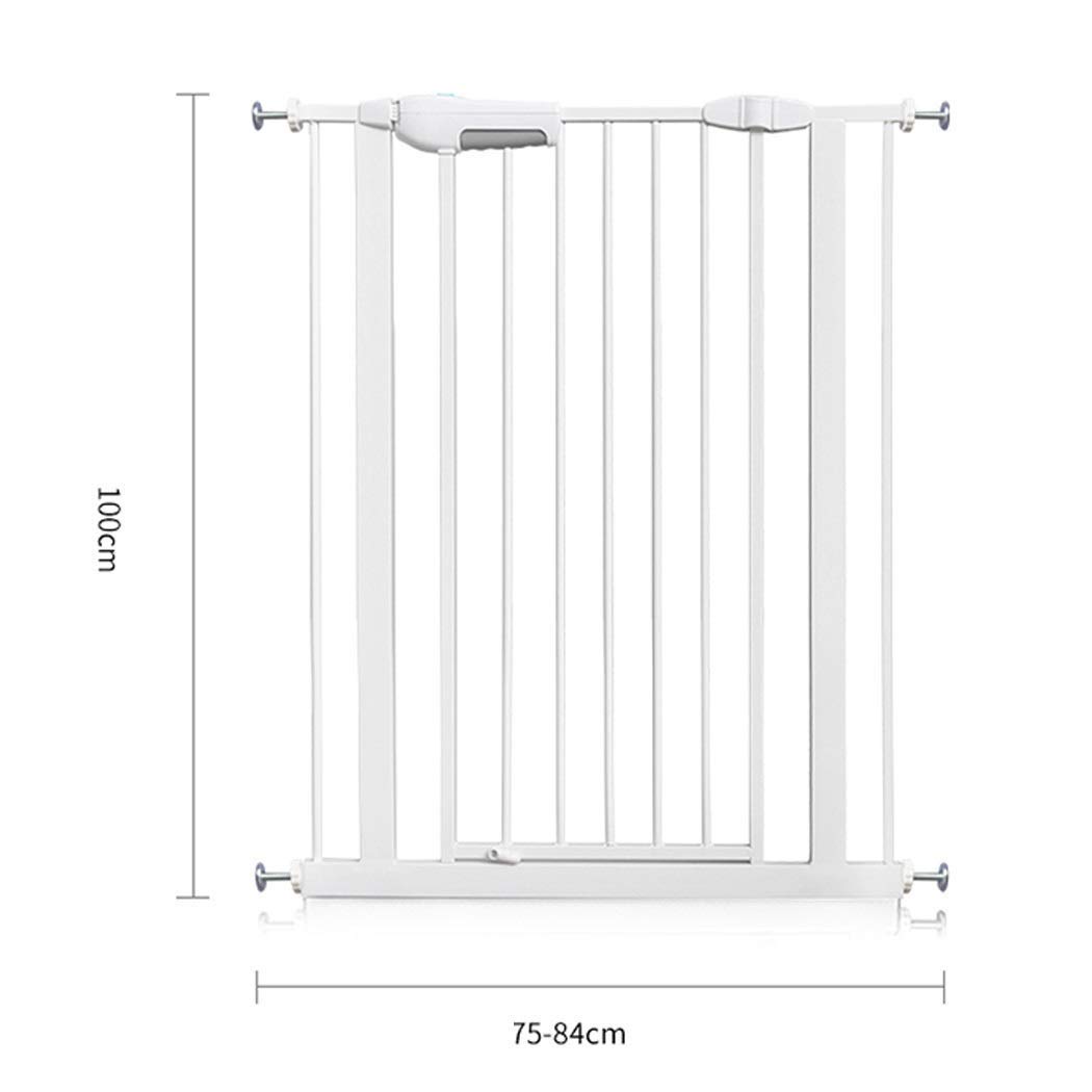 LYGXWJFC Puerta de Seguridad para Mascotas: Barrera Ajustable para Mascotas para escaleras y pasillos, Incluye rampa y Kits de Montaje en Pared para una fácil instalación, Ideal para Perros y Gatos,