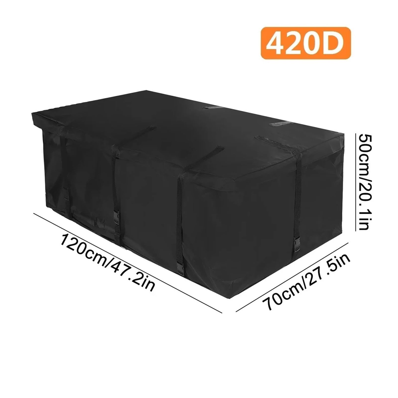 Dach Rack Gepäck Universal Für Autos, Reisen, SUV, Van, 600D/420D, Frachtdachtasche, Großer Wasserdichter Dachgepäckträger, Schwarze Aufbewahrungswürfeltasche Racks Träger Auto(420D Bag)