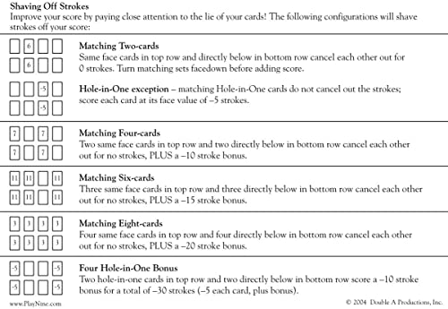 Image of Awestuffs Family Board Games for Adults and Kids - Ages 14 and up, 2 to 6 Players (Play Nine - The Card Game of Golf for Adults & Kids)