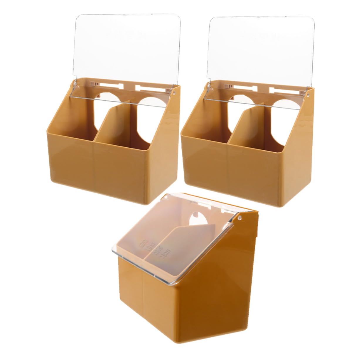 BESPORTBLE 3 pièces Mangeoire Suspendue pour Petits Oiseaux Distributeur Multi-Compartiments Plastique pour Cage Capacité pour Perroquets et Tourterelles