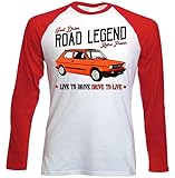 fiat 127 sport 70 hp motor  Teesandengines Men\'s FIAT 127 Sport Red Long Sleeved T-Shirt Size XXLarge