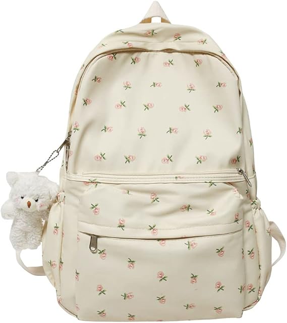 Cute Kawaii Backpack Floral Backpack for School Coquette Aesthetic