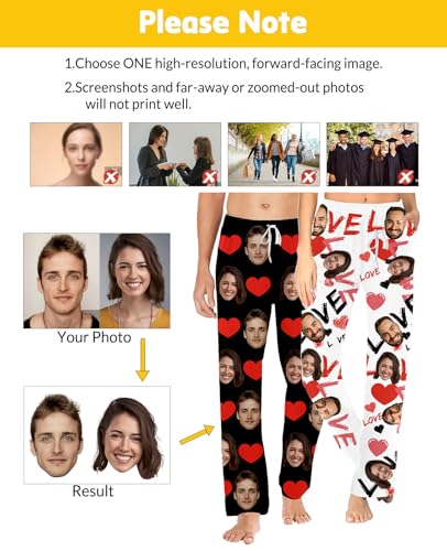 Personalized Pajamas Custom Pet Pajamas Face Pajama Pants Pj Pant with Photo for Women Men Customized Sleep Bottoms Gifts3