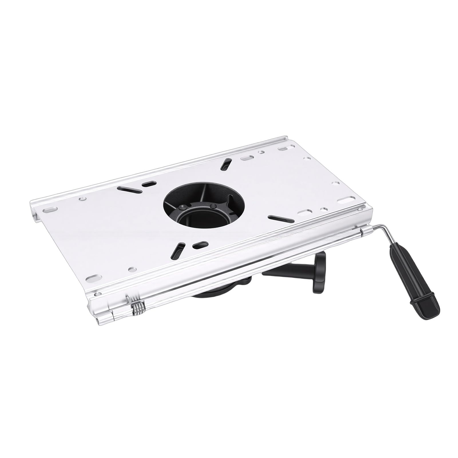 Acouto Curseur de Siège de Bateau Curseur de Siège de Bateau en Aluminium, Mécanisme Coulissant Réglable en Alliage d'Aluminium, Plage de 5,51 Pouces pour Piédestal de 2-7/8 Pouces de Diamètre Après