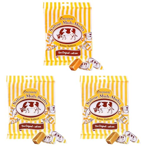 Original Sahne Muh-Muhs Sahne Toffees, 215 g (Packung mit 3)