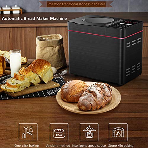Brotbackmaschine Maschine Cookworks Automatische Brot-Maschine Mit Obst Nuss-Zufuhr, Mit 22 Einstellungen & Crust… – Bild 3