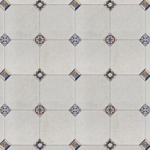 SomerTile FEM13MNB Manises Jet Blanco - Azulejo de cerámica para piso y pared, 33.4 x 33.4 cm, blanco, 9