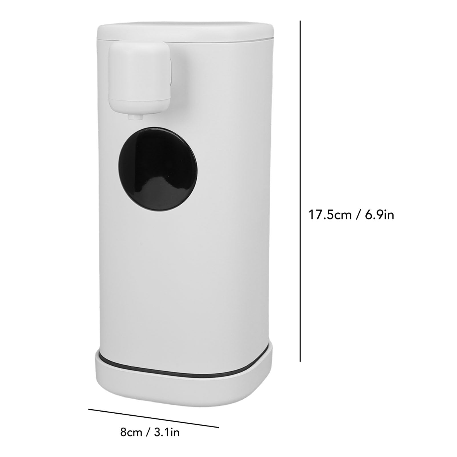 Duokon Dispenser Automatico di Sapone, Supporto a Parete in Schiuma ABS Touchless, Ricaricabile Tramite USB 350 Ml IPX7 con 3 Livelli di Schiuma e Timer da 20 Secondi per Bagno, Ufficio (Erogatore