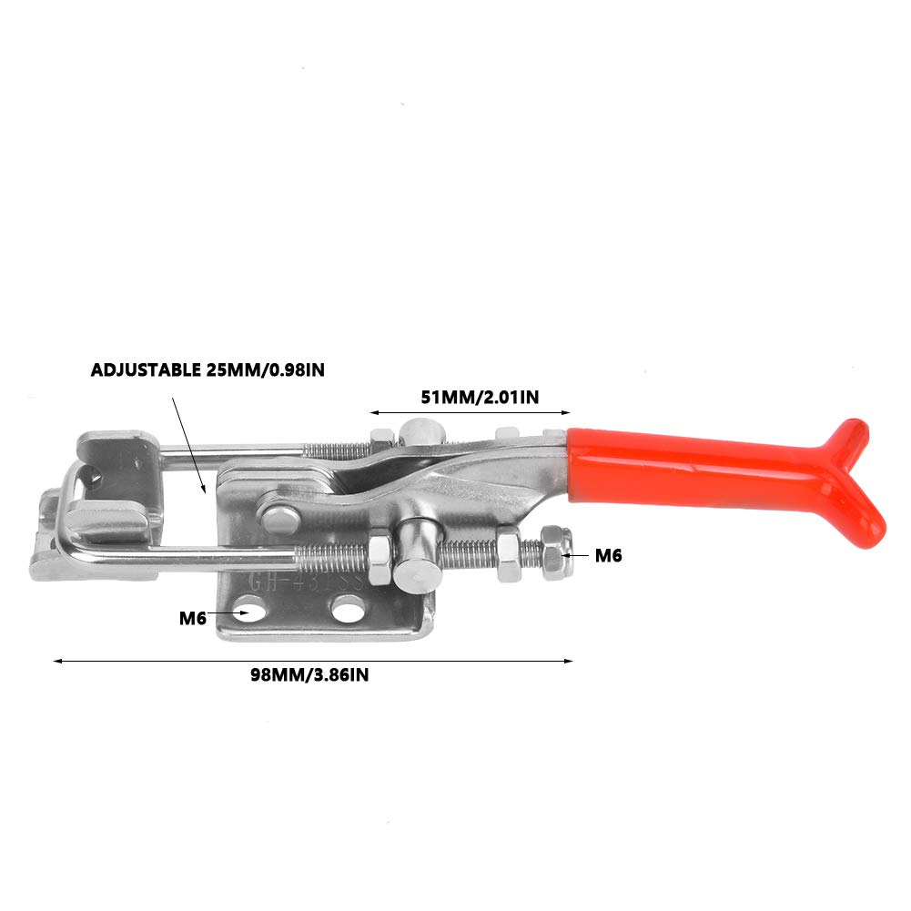 NDNCZDHC 304 Stainless Steel Toggle Clamp with 320KG Holding Force, Quick Fixing Clamp for Welding, Inspection Tools