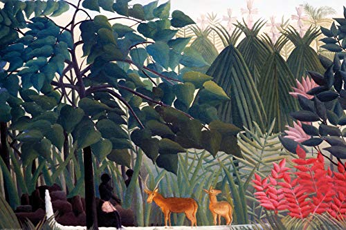 1art1 Henri Rousseau Posters XXL La Chute d'eau, 1910 Affiche 120x80 cm